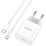 Caricabatterie con cavo USB tipo C / Lightning ricarica rapida 3A 27W bianco JB069 6921042139098 F2980