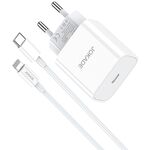 Caricabatterie con cavo USB tipo C / Lightning ricarica rapida 3A 27W bianco JB069 6921042139098 F2980