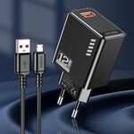 Caricatore micro USB  5V/2.4A 12W nero KSC-1236