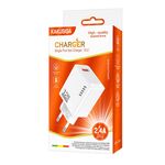 Caricatore USB 5V/2.4A 12W bianco KSC-1235