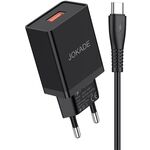 Caricabatterie USB type C ricarica rapida 5V/5A nero JB022 F2160