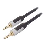 Cavo audio stereo maschio da 3.5mm 1m antracite PROA3301 8717587000010 ND8035