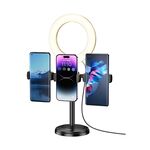 Supporto per smartphone da tavolo con anello LED  KSC-1514 F2780