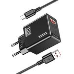 Caricatore USB Type-C USB 5V/2.4A 12W nero KSC-1236