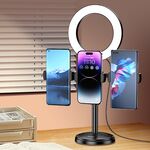 Supporto per smartphone da tavolo con anello LED  KSC-1514 KSC-1514Supporto per smartphone da tavolo con anello LED  KSC-1514 KSC-1514