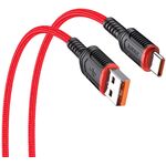 Cavo per ricarica e sincronizzazione type C 1m 5A rosso JA019 6921042127521 F4415