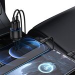 Caricabatterie per auto 2xUSB con cavo USB type C JH004 6924042123448 F4135