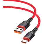 Cavo per ricarica e sincronizzazione type C 1m 5A rosso JA019 6921042127521 F4415