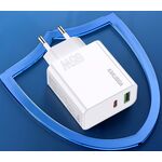 Alimentatore caricabatterie doppia porta USB/type C 3.25A 65W N050