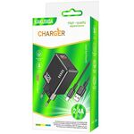 Caricatore USB Type-C USB 5V/2.4A 12W nero KSC-1236