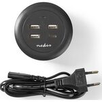 Caricabatterie da muro/scrivania ricarica rapida USB-C™/3xUSB-A 30W 1x3A/3x2.1A FSCSPD100GY 5412810318353 ND1261