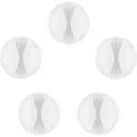 Clip fissacavo adesiva bianca 5 pezzi 95183 4040849951831 Goobay P250