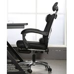 Sedia ergonomica da ufficio nera con poggiapiedi 8053323553205 804