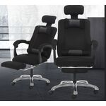 Sedia ergonomica da ufficio nera con poggiapiedi 8053323553205 804