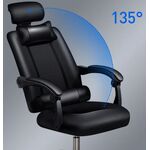 Sedia ergonomica da ufficio nera con poggiapiedi 8053323553205 804