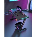 Scrivania da gaming 120x60x74 con luci RGB D-2112