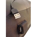 Zaino multifunzione antifurto imbottito con combinazione USB nero MOB1020
