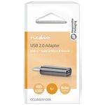 Adattatore USB-C™ Maschio a Micro USB-B Femmina USB 2.0 480 Mbps Nedis CCGB60910BK 5412810296194 ND1743