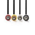 Cavo Video RCA 4x RCA maschio-maschio 2m nero VLVP24400B20 5412810187034 ND6740