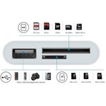Adattatore USB Type C ad USB 2.0/SD/TF bianco WB2365