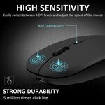 Mouse wireless nero con batteria ricaricabile incorporata WB2375