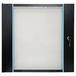 Porta in vetro temperato da 5 mm con serratura per armadio rack da 12U E2098