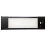 Porta in vetro temperato da 3 mm con serratura per armadio rack da 4U E6050