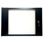 Porta in vetro temperato con serratura per armadio rack da 9U E9010