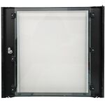 Porta in vetro temperato da 5 mm con serratura per armadio rack da 12U E2098