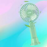 Ventilatore ricaricabile portatile con supporto da tavolo verde KSC-1510 F2575