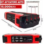 Avviatore d'emergenza multifunzione per auto 15000mAh 7890204220051 Q-D1030 WB2405
