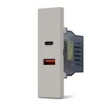 Doppia presa caricabatteria USB A e USB C 5V 2,4A sabbia linea ZEN N233S 0793541341519 08818