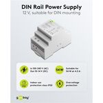 Alimentatore per guida DIN 12VCC 4,5A 44W 4040849747663 74766 F1522