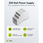 Alimentatore per guida DIN 12VCC 2,5A 30W 74764 4040849747649 F1085