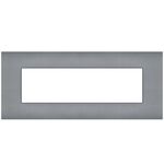 Placca 7 posti grigio compatibile Vimar Arkè 0793541339752 R9007-8 EL2249