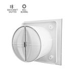 Aspiratore da bagno con frontale in vetro 100mm 12W 8005230 6977231354827 EL4994