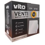 Aspiratore da bagno con frontale in vetro 100mm 12W 8005230 6977231354827 EL4994