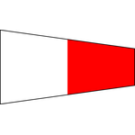 Bandiera Triangolare Segnalazione Nautica Interrogativa 50x170cm FLAG206