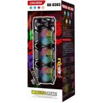 Cassa acustica ricaricabile con telecomando e microfono wireless 3x8" 40W KK-8303  6921042153322