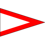 Pennello segnalazione nautica di manovra "Station" 60x75cm 8345-12-120-7196 FLAG013