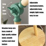 Lampada da tavolo in legno e metallo E27 nera TBD0546277102E T1062 E6133