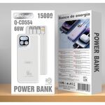 Power Bank 15000mAh 66W con display LED e 4 cavi integrati bianco 8055033118903 MOB700
