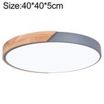Plafoniera LED rotonda da soffitto effetto legno 40 cm grigia 24W 3CCT EDA002470203D 8055598010315 B7987