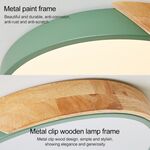 Plafoniera LED rotonda da soffitto effetto legno 40 cm grigia 24W 3CCT EDA002470203D 8055598010315 B7987