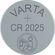 Batteria a bottone al litio 3V CR2025 Varta 4008496276875 48058 F1417