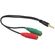 Adattatore audio telato 20cm 1x jack 3.5mm maschio 2x jack 3.5mm femmina microfono-cuffie
 A1609