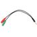 Adattatore audio telato 20cm 1x jack 3.5mm maschio 2x jack 3.5mm femmina microfono-cuffie
 A1609