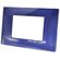 Placca in tecnopolimero 3 posti color blu compatibile Vimar Plana 6970597464162 6003-10 EL006