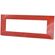 Placca in tecnopolimero 7 posti color rosso corallo compatibile Vimar Plana 6970597464551 6007-15 EL1461
