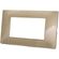 Placca in tecnopolimero 4 posti color champagne compatibile Vimar Plana 6970597464339 6004-13 EL2375